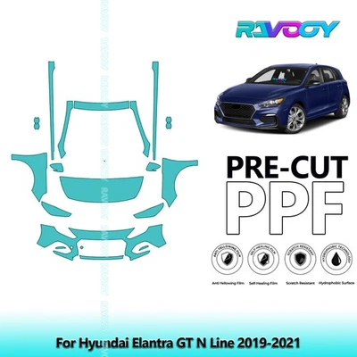 PreCut Paint Protection Film PPF For Hyundai Elantra GT N Line 2019-2021 - Image 1 of 4
