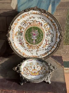 Vintage chinesische dekorative Porzellan Kommode/Schminktisch Set, MCM Famille Stil - Bild 1 von 9