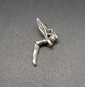 Tinkerbell Disney Sterling Silver 3D Bracelet Charm - Vintage - Used - Picture 1 of 5