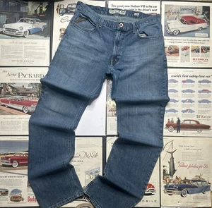 Ariat M4 Jeans Mens 36x38 Blue Relaxed Boot Cut Medium Wash Western Denim - Picture 1 of 8