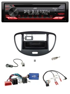 JVC CD DAB USB Bluetooth Lenkrad Autoradio für Hyundai i10 ISO 2009-2013 schwarz - Bild 1 von 10