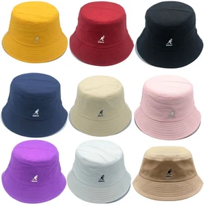Classic Kangol Bucket Hat Cotton Men Women Casual Flat Top Hat Outdoor Sport Cap - Picture 1 of 34