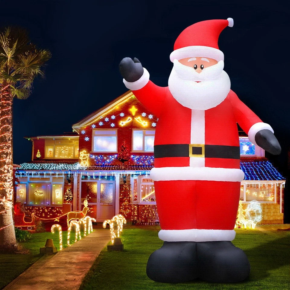 Jingle Jollys 5m Inflatable Santa Light Sculpture - XMAS-INF-SAN-5M