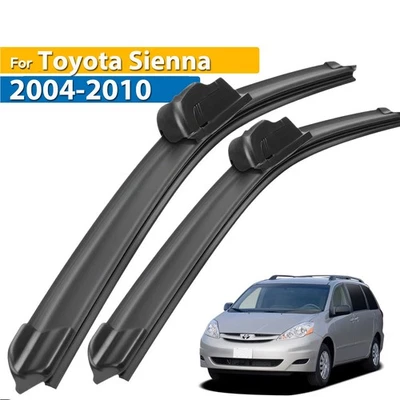 Juego de 2 escobillas de limpiaparabrisas planas para Toyota Sienna 2004-2010 26"+19" Foto 1 de 4