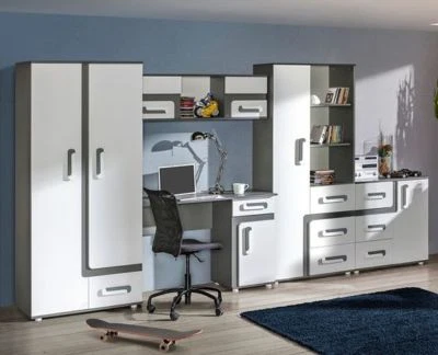Teen/Kids Furniture Set with Desk Wardrobe Bookcases New APETITO - Image 1 of 3