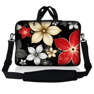 Funda con funda para portátil de 11,6 pulgadas con correa para el hombro Chromebook Macbook floral - Imagen 1 de 2