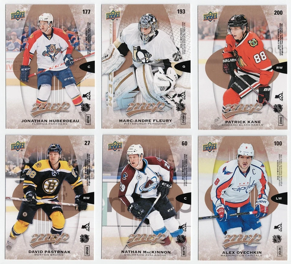 2016-17 Upper Deck MVP Base Puzzle Back Inserts #1-200 Pick From List !! - Image 1 of 1