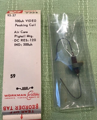 Bobina de pico de video Workman T324 500uH. 12 ohmios Foto 1 de 3