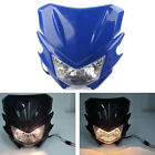 Universal Motorverkleidung Scheinwerfer Lampe Hi/Lo für Street Fighter Dirt Bike blau