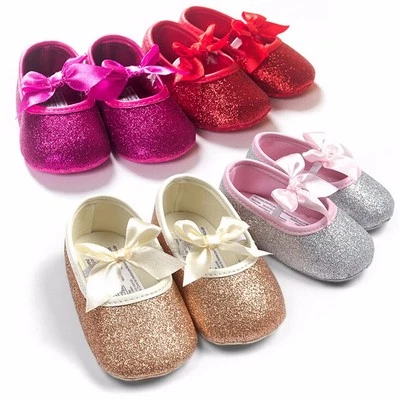 Glitter baby shoes sneaker anti-slip soft sole toddler fashion size 0-18 months - Image 1 of 2