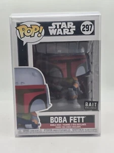 Funko POP! Star Wars Retro Boba Fett BAIT Exclusive 297 w/ .50mm Protector  - Picture 1 of 7