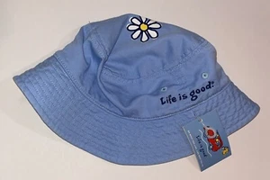 Life Is Good Toddler Bucket Hat Sun Beach Blue Daisy , 4-7T New - Picture 1 of 6
