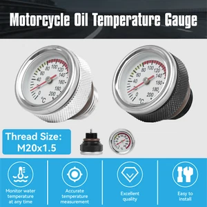 M20x1.5 Motorcycle Oil Temp Gauge 0-200℃ Engine Oil Temperature Gauge Filter Cap - Bild 1 von 21