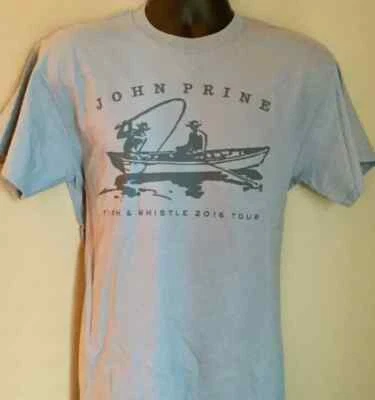 Camiseta John Prine Tour 2016, Pez y Silbato, Color Gris Hielo BO817 Foto 1 de 3