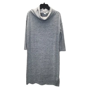 GAP Sweater Dress XS Gray Knit Stretch Cowl Neck 3/4 Sleeve - Picture 1 of 7