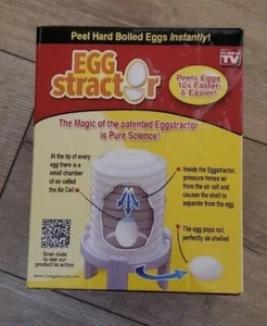 As Seen On TV EGG STRACTOR Peels Eggs 10x Faster & Easier + Recipe Guide NIB - Picture 1 of 2