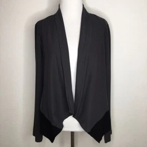 Eileen Fisher Petite Black Open Cardigan Jacket MP - Picture 1 of 8
