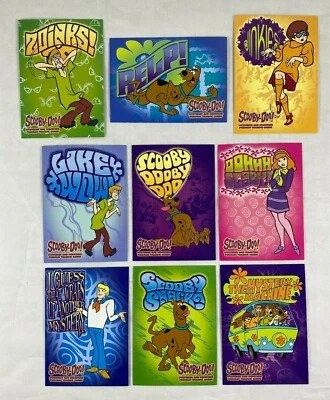 SCOOBY DOO MYSTERIES & MONSTERS 2003 CARTOON Complete 9 Card Sticker Set Subset - Image 1 of 3