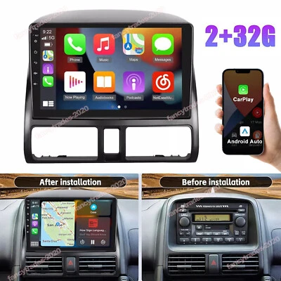 Unidad principal GPS radio estéreo para Honda CR-V CRV 2002-2006 Apple Carplay Android 13 Foto 1 de 4