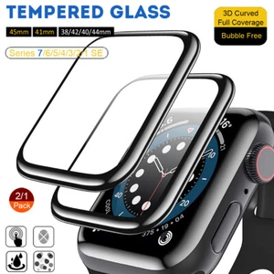 1-2PS Fr Apple Watch Ultra11 10 9 8 49/45/41/4246 TemperedGlass Screen Protector - Picture 1 of 9