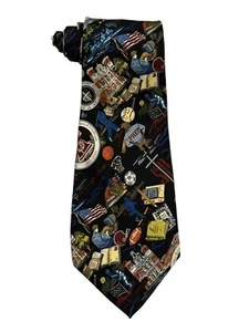 Corbata Nicole Miller cosida a mano 100 % seda para hombre diseñador St. Joe's Prep 61” X 4” - Imagen 1 de 4