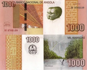 ANGOLA 1000 Kwanzas 2012 (2017) - Kalandula Falls, P156b, UNC Neue Signatur - Bild 1 von 4
