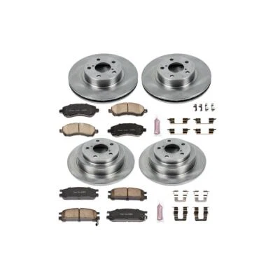 Kit de frenos de disco PowerStop - Delantero y trasero - Se adapta a Subaru Legacy 1997-1999 OE Stoc Foto 1 de 4