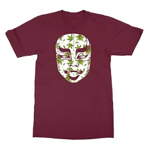 Cannabis Mask Ganja Leaf Weed Marijuana Men's T-Shirt - Picture 1 of 16