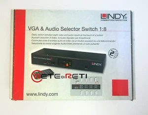 € 130+IVA LINDY 32584 VGA & Audio Selector Switch 1:8 VGA up to 2048x1536 (QXGA) - Picture 1 of 3