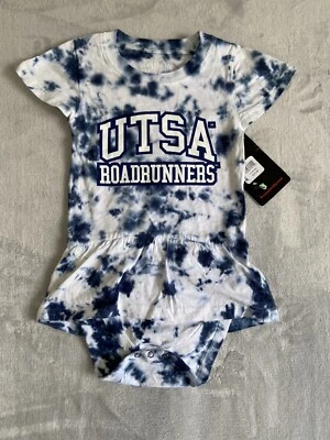 Wes & Willy UTSA Roadrunners Infant 18mos. Manga aleteadora tie dye una pieza Creeper Foto 1 de 4