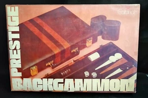 1970's Prestige Backgammon Game By Cardinal No. 147 Faux Leather Case Sealed - Picture 1 of 3