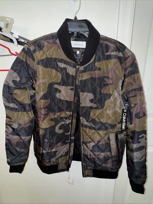 Chaqueta de bombardero acolchada interior Calvin Klein para hombre talla M Foto 1 de 4