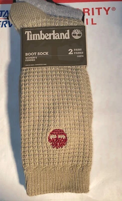 Timberland ❤️ Women's Super Soft Boot Socks 🖤🌟2 Pair  🥰 NEW! 💙❤️⭐️ - Image 1 of 4
