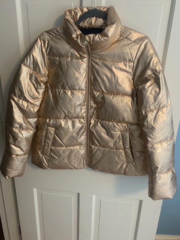 J. Crew Rosegold Puffer Coat Size Medium - Image 1 of 1