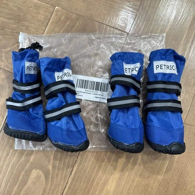Botas reflectantes de neopreno azul Petrich para perro zapatos todo el año protección de la pata ¡NUEVAS! Foto 1 de 4