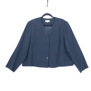 Tamotsu New York Damen Cardigan Blazer schwarz strukturiert Knopfleiste Größe 2 - Bild 1 von 14