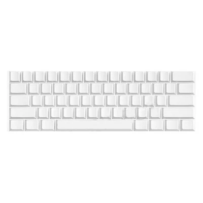 61 Key White Keycap Set No Lettering PBT Keycaps For Mechanical Keyboards - Image 1 of 4