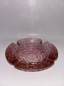 Anchor Hocking Soreno Mid Century Iridescent Pink Ashtray~4 Inch - Picture 1 of 5