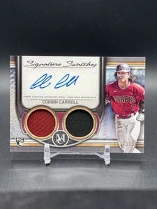 2023 Topps Museum Corbin Carroll Rookie Dual Patch Auto # /399 RC Diamondbacks - Picture 1 of 2