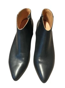 Women’s Bared Black Leather Boots Size 42/11 - Picture 1 of 6