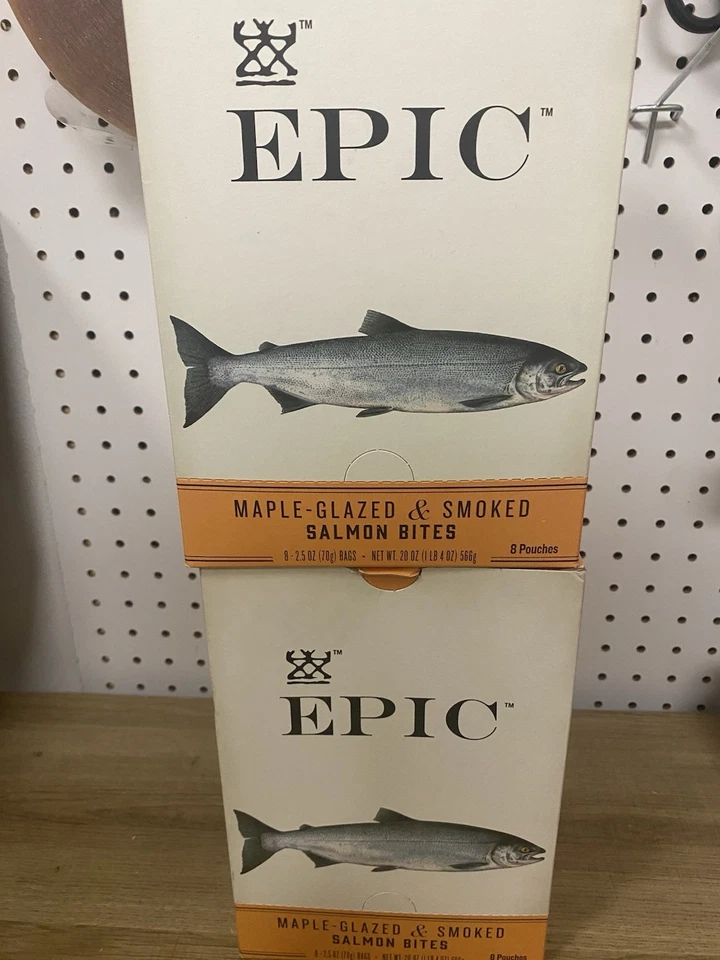 EPIC Wild Caught Salmon Bicates 2.5oz Paquete de 16 Proteínas Exp 1/11/25 (2 Cajas) Foto 1 de 1