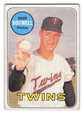 1969 Topps #459 Dave Boswell Minnesota Twins (poor) - Image 1 of 2