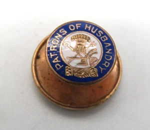 Patrons of Husbandry Handshake Enameled Screwback Lapel Pin - Picture 1 of 4