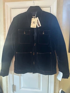 J4 Justin Hartley Tracker Season 2024 -01 Blue Velvet Button Jacket Size L - NWT - Picture 1 of 3