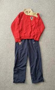 Vintage Nike Croatia Football Suit Soccer Set Jacket Pants Track Top National M - Picture 1 of 12