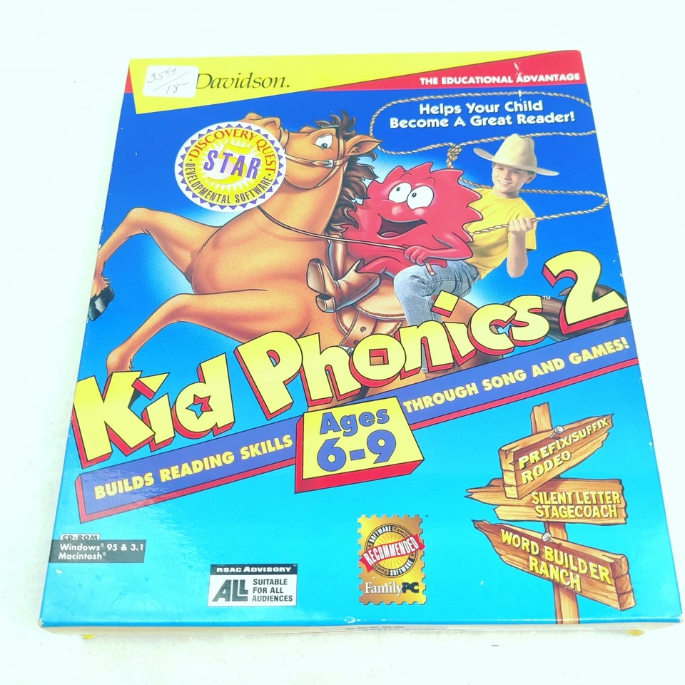 Davidson’s Kid Phonics 2 Windows Mac Big Box New sealed - Image 1 of 4