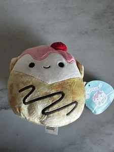 SQUISHMALLOWS 3.5" Gasten The Strawberry Crepe Clip On Plush - Picture 1 of 2