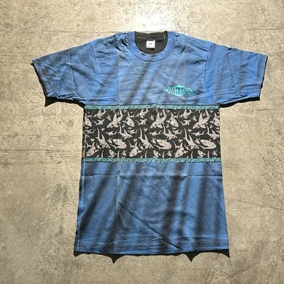 Vintage Single Stitch Made In USA 1991 Santa Cruz Shark Wrap Around Shirt Mens L - Image 1 of 4