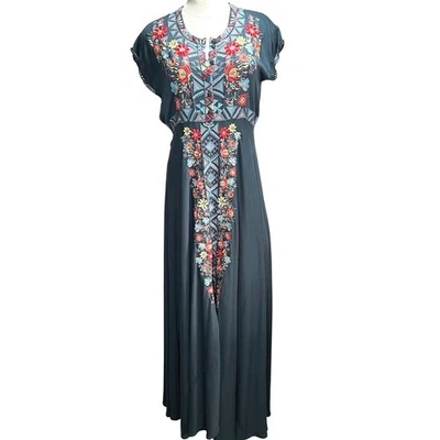JOHNNY WAS Embroidered Maxi Dress Bohemian Floral Boho Style Women's Size S - Image 1 of 4