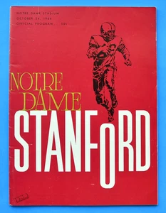 Programa de fútbol americano Notre Dame Fighting Irish vs Stanford 1964. Jack Snow. - Imagen 1 de 6